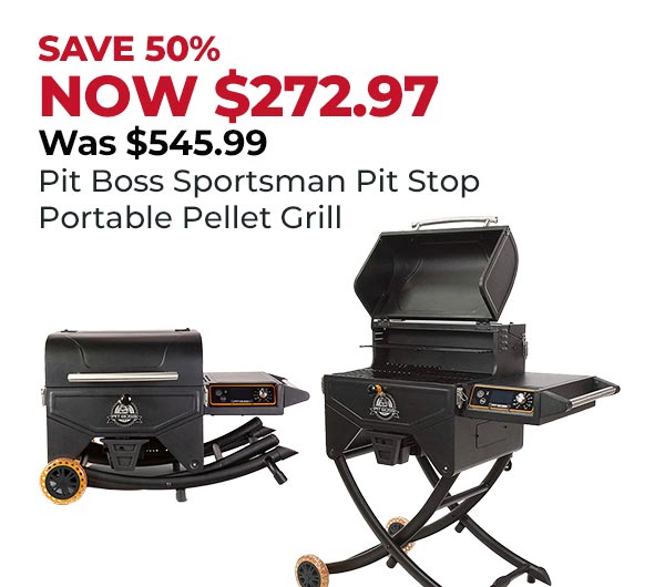SAVE 50% NOW $272.97 Was $545.99 Pit Boss Sportsman Pit Stop Portable Pellet Grill