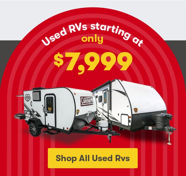 Pre-Owned RVs starting at $7,999 and 3 Year GS Elite Membership 